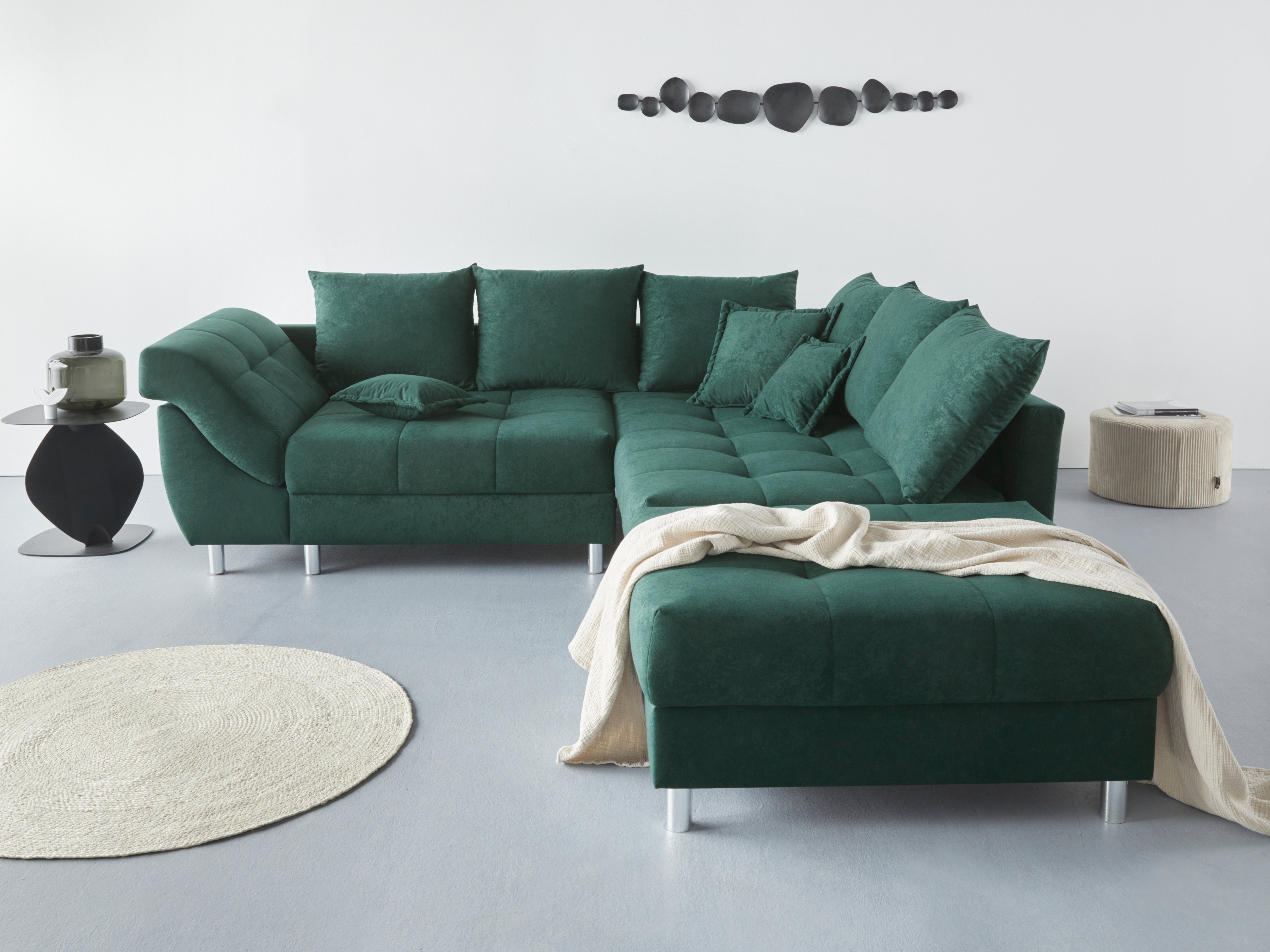 COLLECTION AB Polstergarnitur Joseli, (Spar-Set), oder und rechts links Recamiere montierbar Ecksofa Hocker