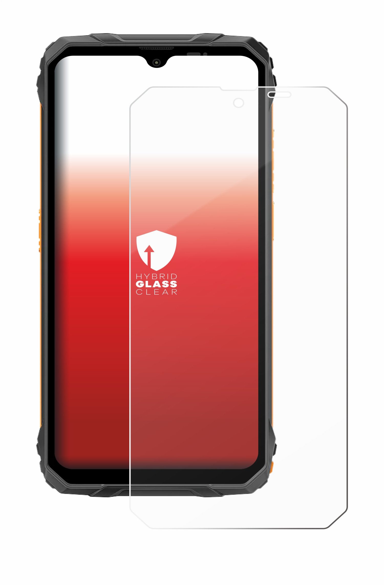 upscreen Displayschutzglas Folie für Blackview Fort 1, Schutzfolie Glas Panzer Display Schutz klar