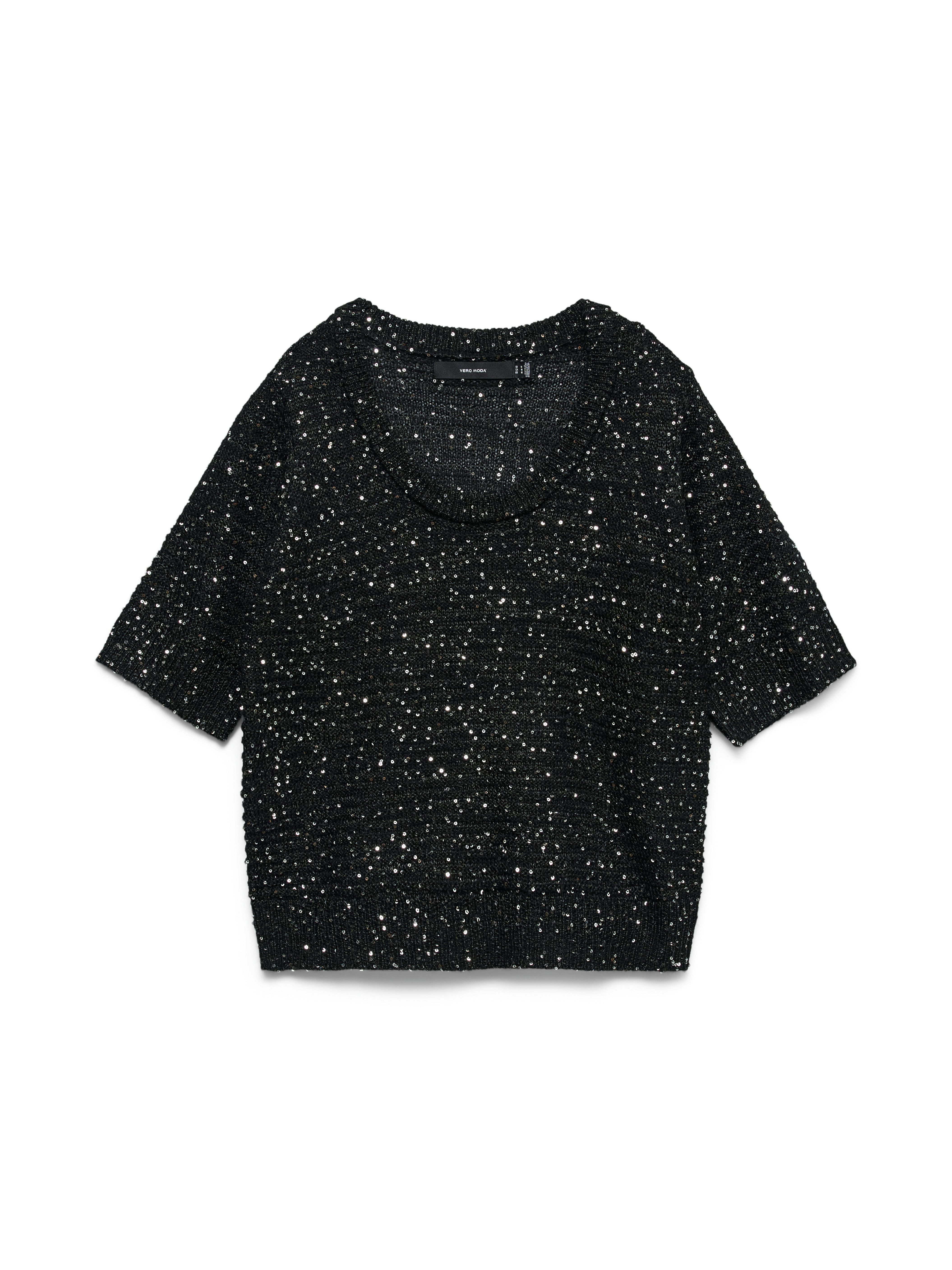 Vero Moda Strickpullover VMLEILANI STITCH 2/4 U-NECK PULLOVER