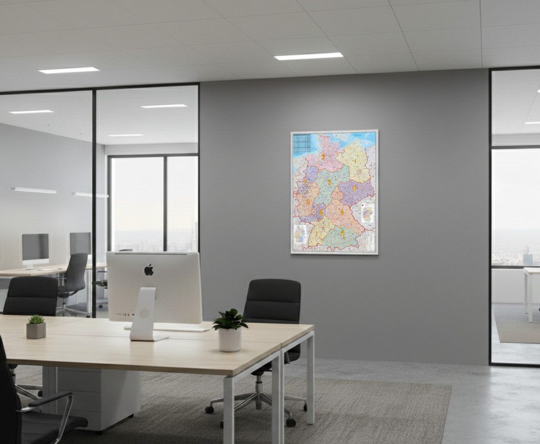 STIEFEL Poster Deutschland Postleitzahlen, 97 x 119 cm