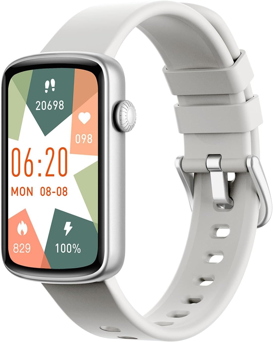 SHANG WING L2 Smartwatch (4,8 cm, Android ios), Smartwatch Damen mit Gesundheitstracker schlankem Display