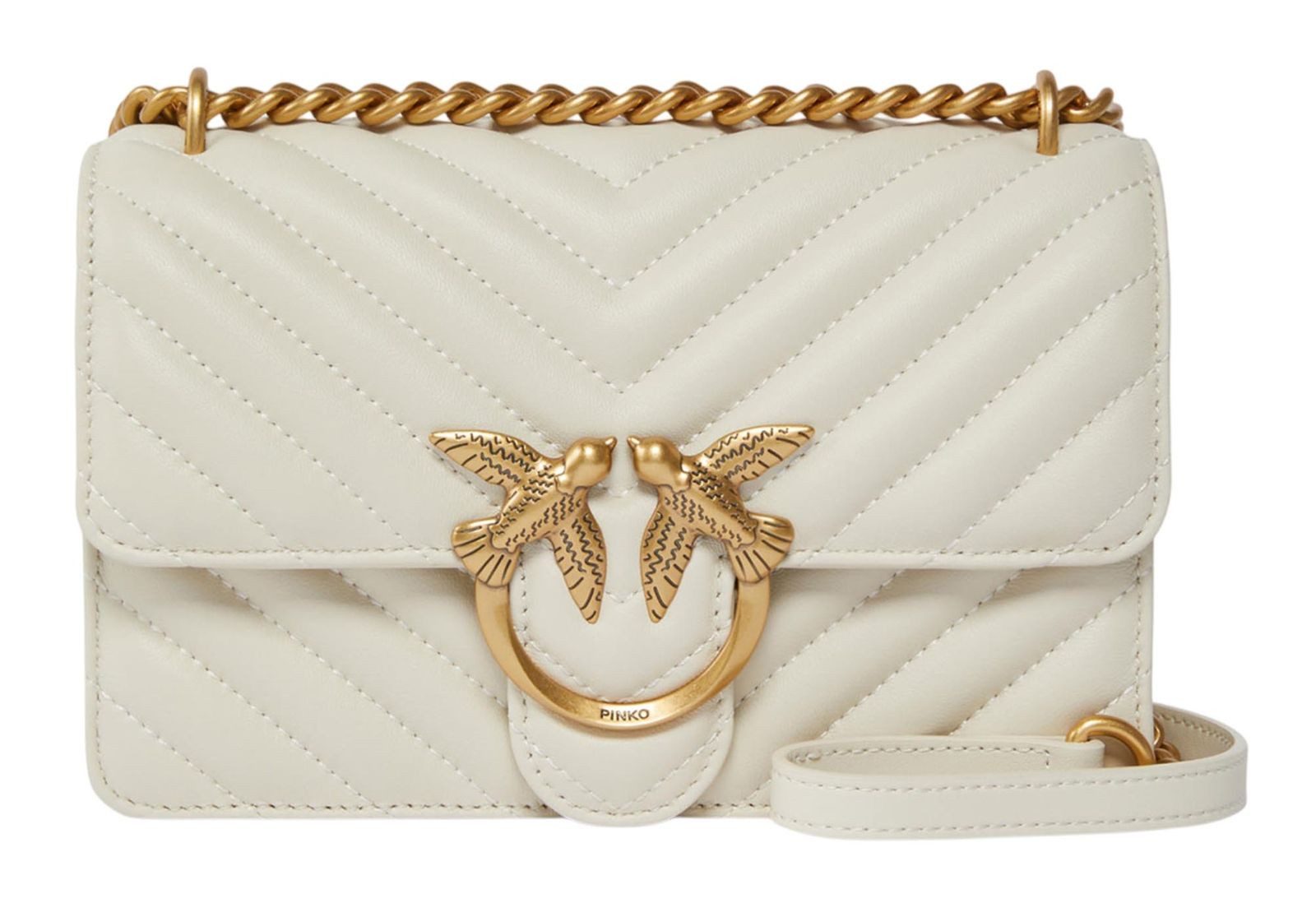 PINKO Umhängetasche Mini DC Sheep Nappa Chevron, aus echtem Schafsleder günstig online kaufen