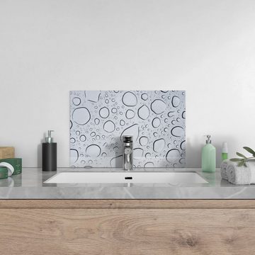 DEQORI Küchenrückwand 'Wassertropfenmuster', Glas Spritzschutz Badrückwand Herdblende