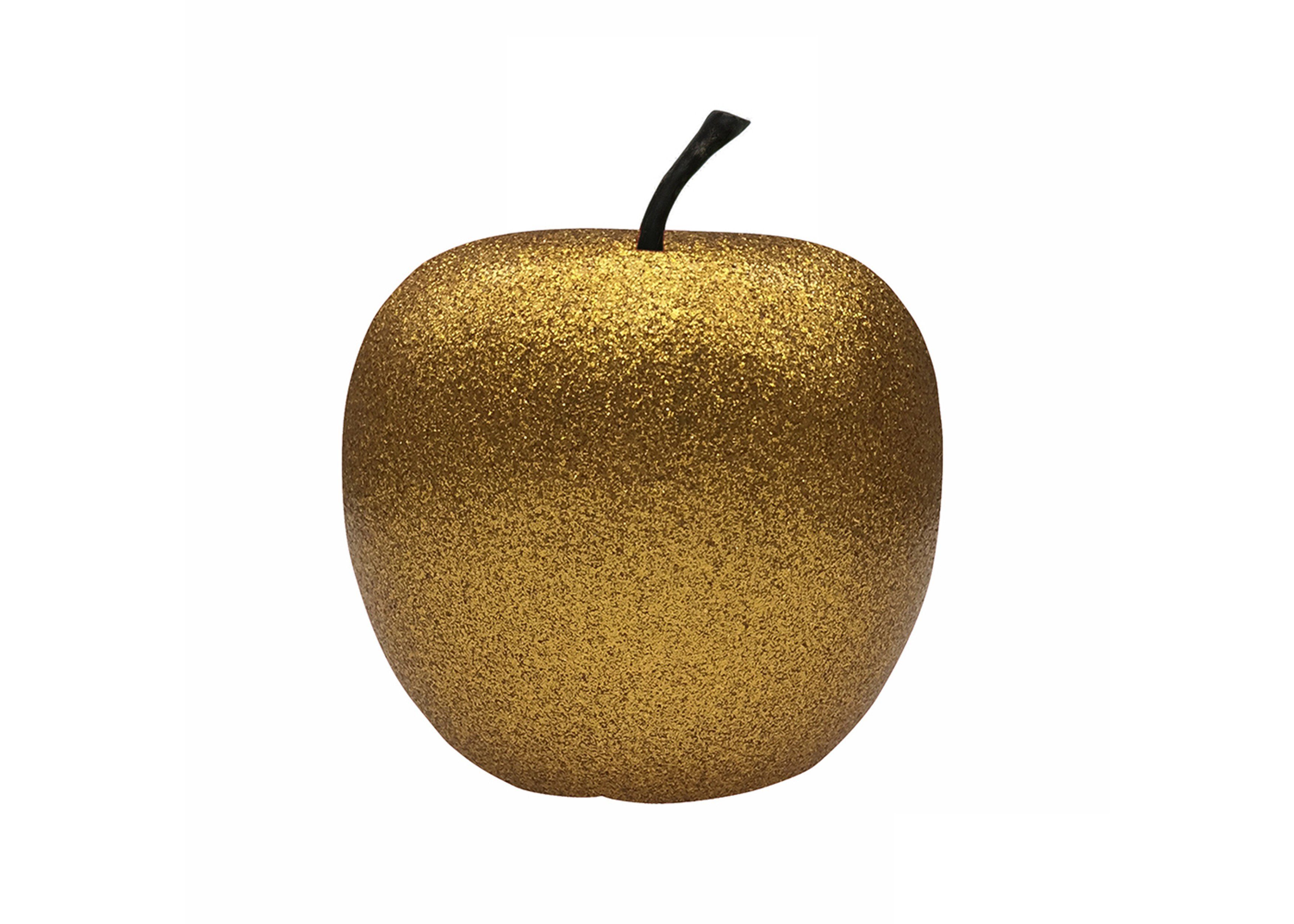MamboCat Dekofigur Dekoapfel XS Gold Apfel Dekofrucht Obst Dekoration Deko Fiberglas | Dekofiguren
