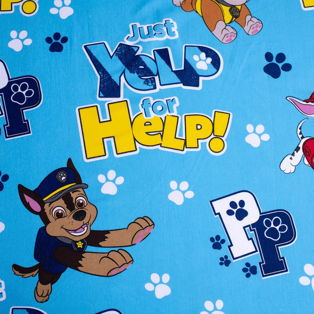 PAW PATROL Spannbettlaken Paw Patrol Chase Marshall Spannbettuch 90x200 + 25 cm 100% Baumwolle, Renforcé, (1 Stück)