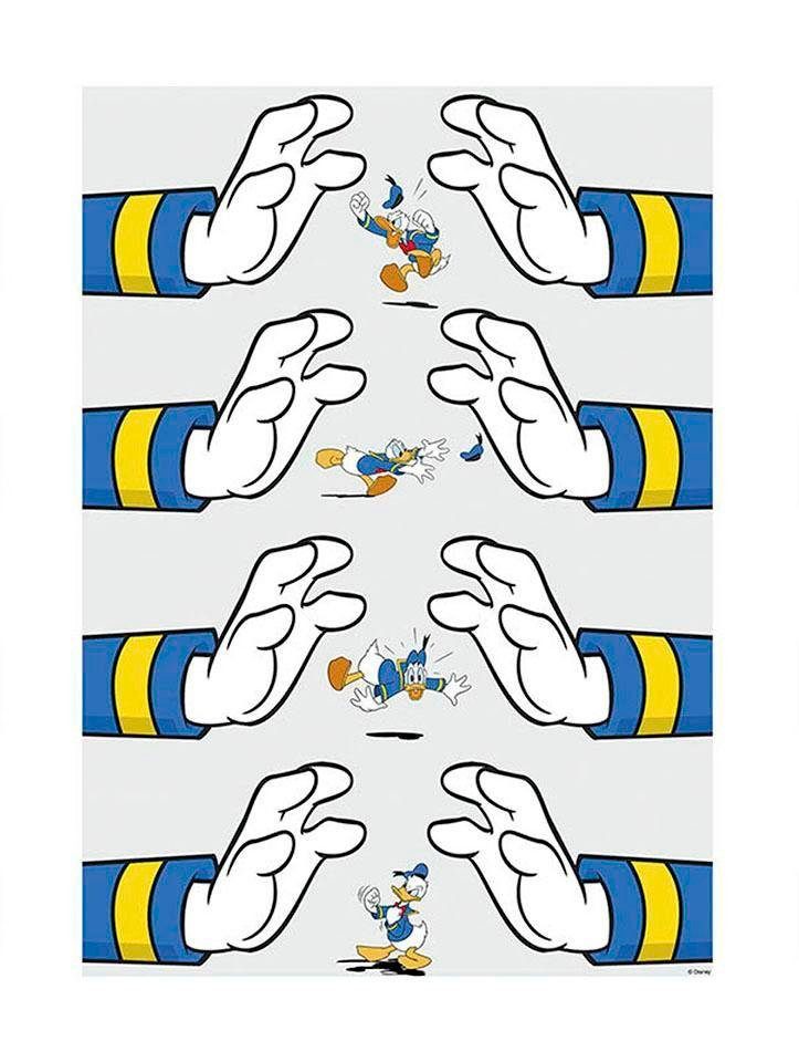 Komar Poster Donald Duck Hands, Disney (1 St), Kinderzimmer, Schlafzimmer, Wohnzimmer | Poster