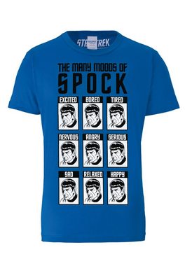 LOGOSHIRT T-Shirt Star Trek - Moods of Spock mit großem Spock Moods-Logo