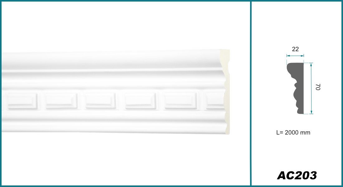 Hexim Perfect Stuckleiste AC 203, Flachprofile günstig online kaufen