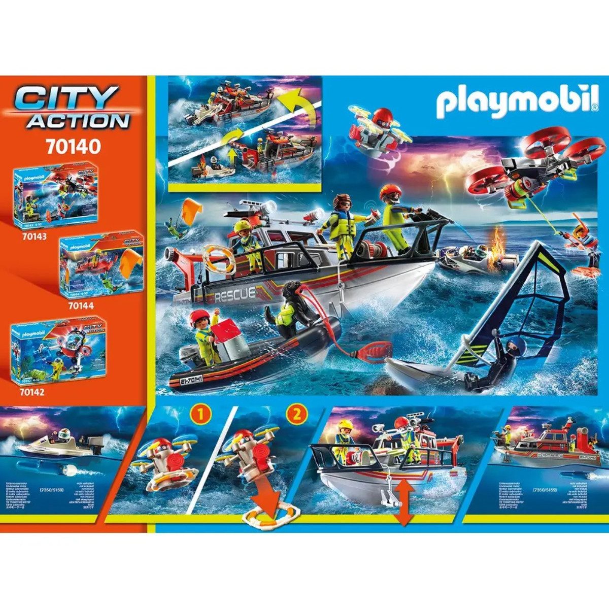 Playmobil® Feuerwehr Set – Rettungseinsatz auf dem Wasser Spielbausteine