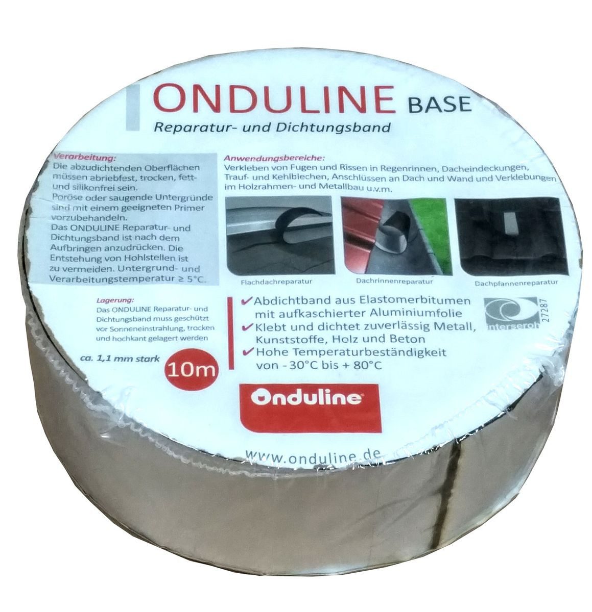 Thumbnail - Onduline Dachbahn 10m Onduline Dichtungsband Reparaturband Aluminium Natur 50mm breit, (1-St)