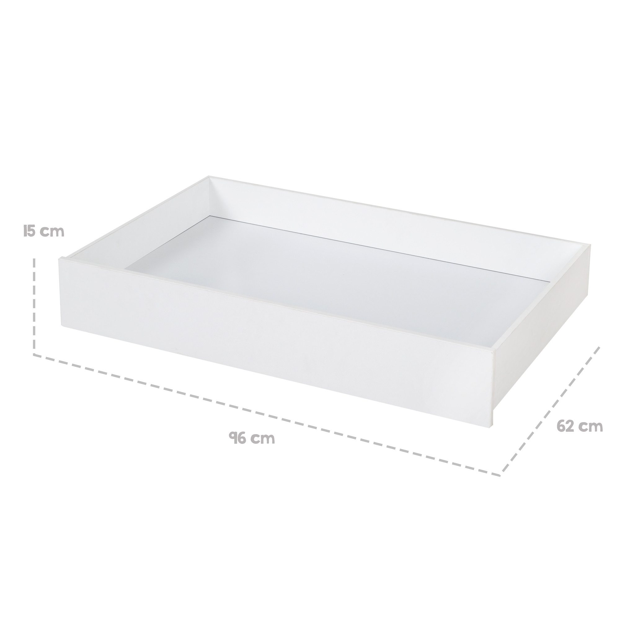 roba® Bettschubkasten Schubladen-Set für roba Montessori Hausbett 90 x 200 cm, Mobiles 2er Schubkasten-Set -Praktische Stauraumlösung - Holz Weiß