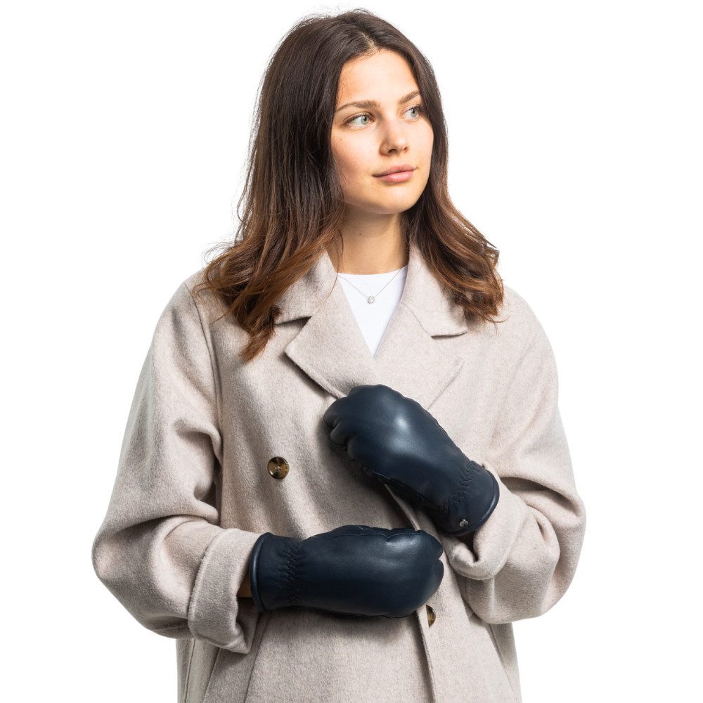 Hand Gewand by Weikert Fäustlinge HANNI - Lammnappa/- Lammfell-Fäustlinge mit Touchscreen Funktion