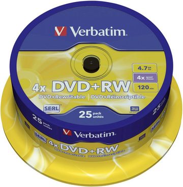 Verbatim DVD-Rohling VERBATIM DVD+RW 25er Spindel