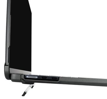 honju Laptop-Hülle FIT Kickstand Case - MacBook Air 15 M3 Hülle / MacBook Air 15 M2 Hülle, [Ausklappbare Standfüße] schwarz / transparent