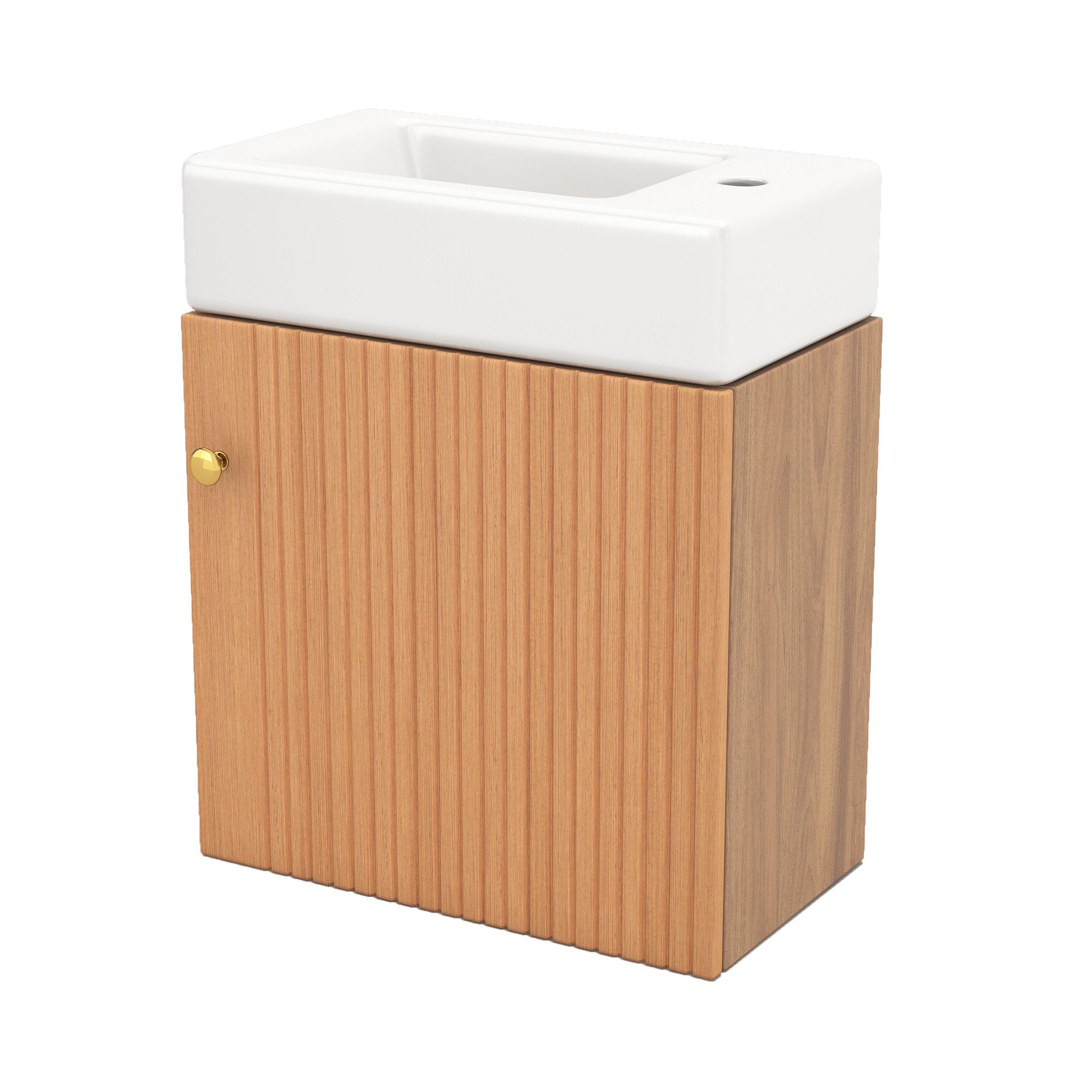 SOFTWEARY Waschtisch inkl. Раковины, Badmöbel in Breite 46 cm, Badschrank, Waschplatz