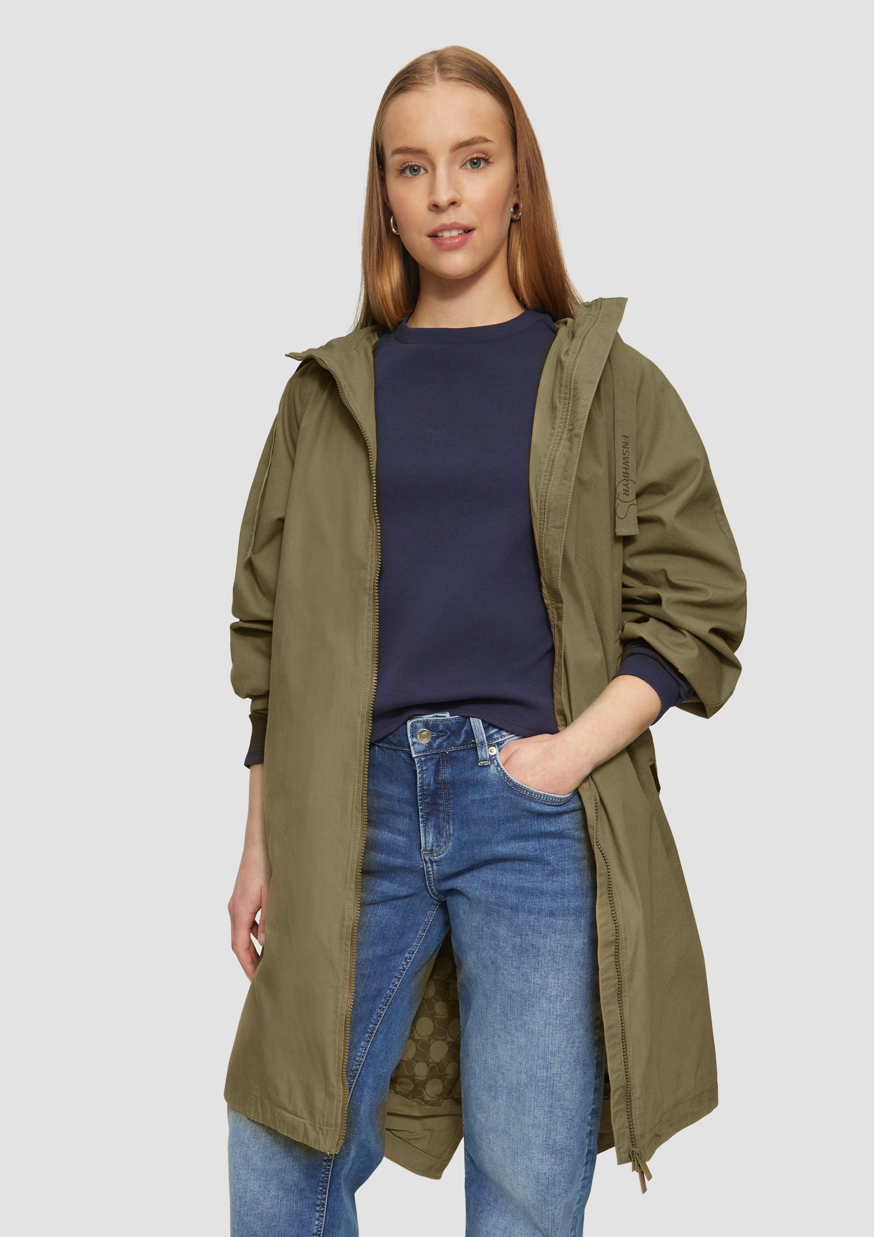 QS Funktionsmantel Schlichter Parka aus Baumwolle günstig online kaufen
