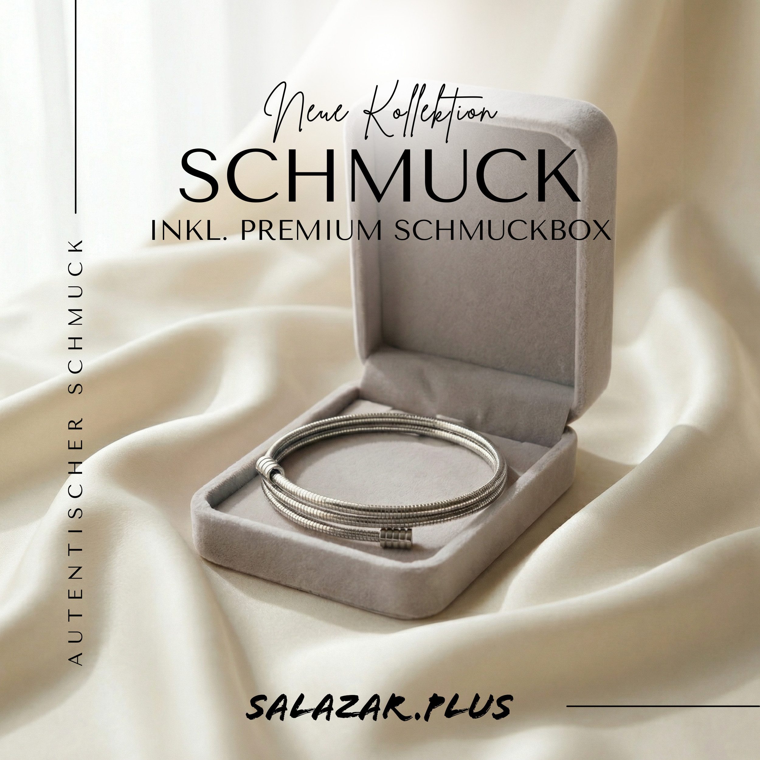 salazar.plus Armreif Luxus Edelstahl Armreif vergoldet Flexibles Design, Luxus-Design vergoldet flexibler Edelstahl Tubogas-Struktur