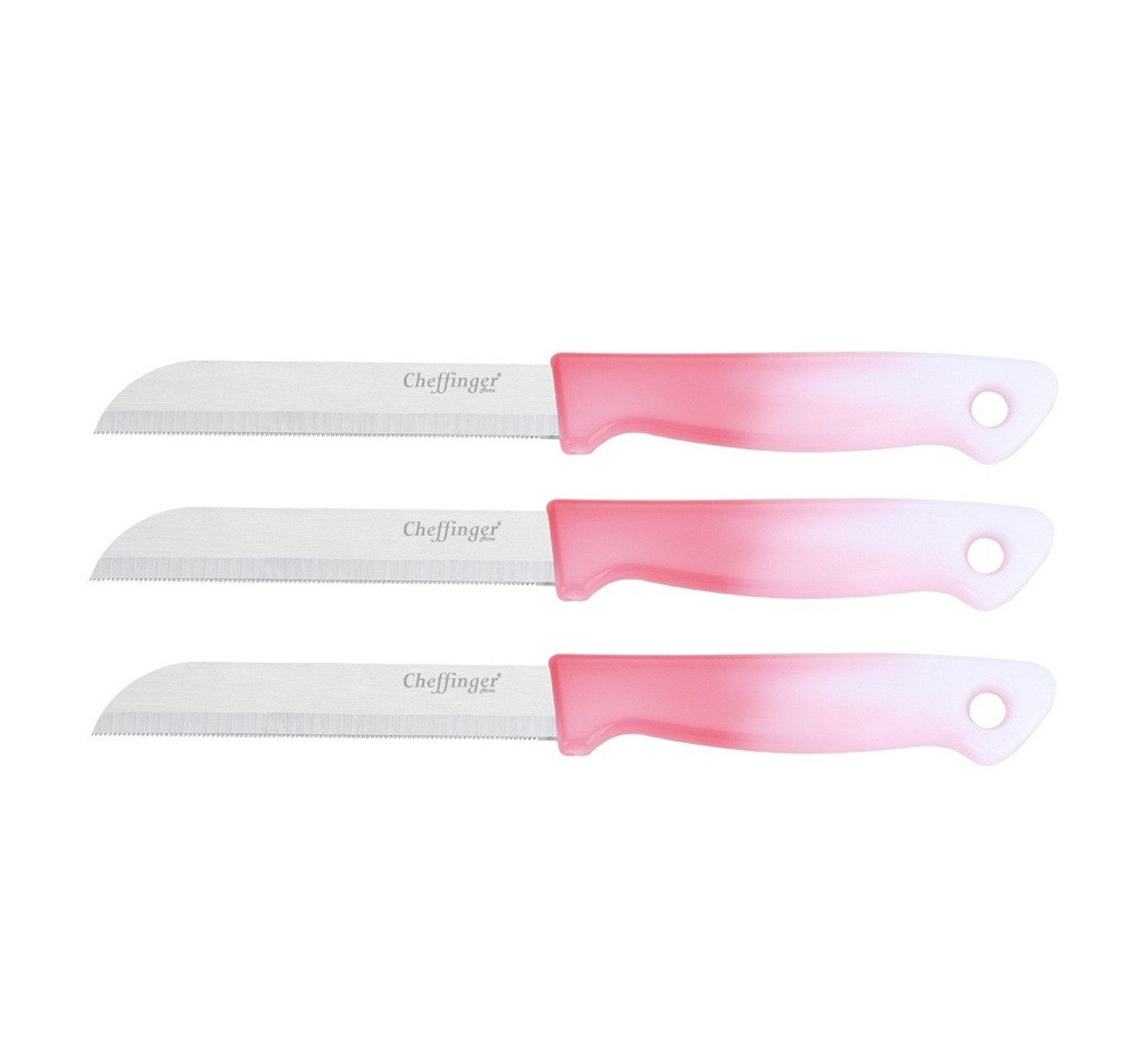 Cheffinger Universalküchenmesser 18 cm mit ergonomischem Griff - vielseitig & pflegeleicht, Pink, ergonomisch geformt, 18 cm, langlebig