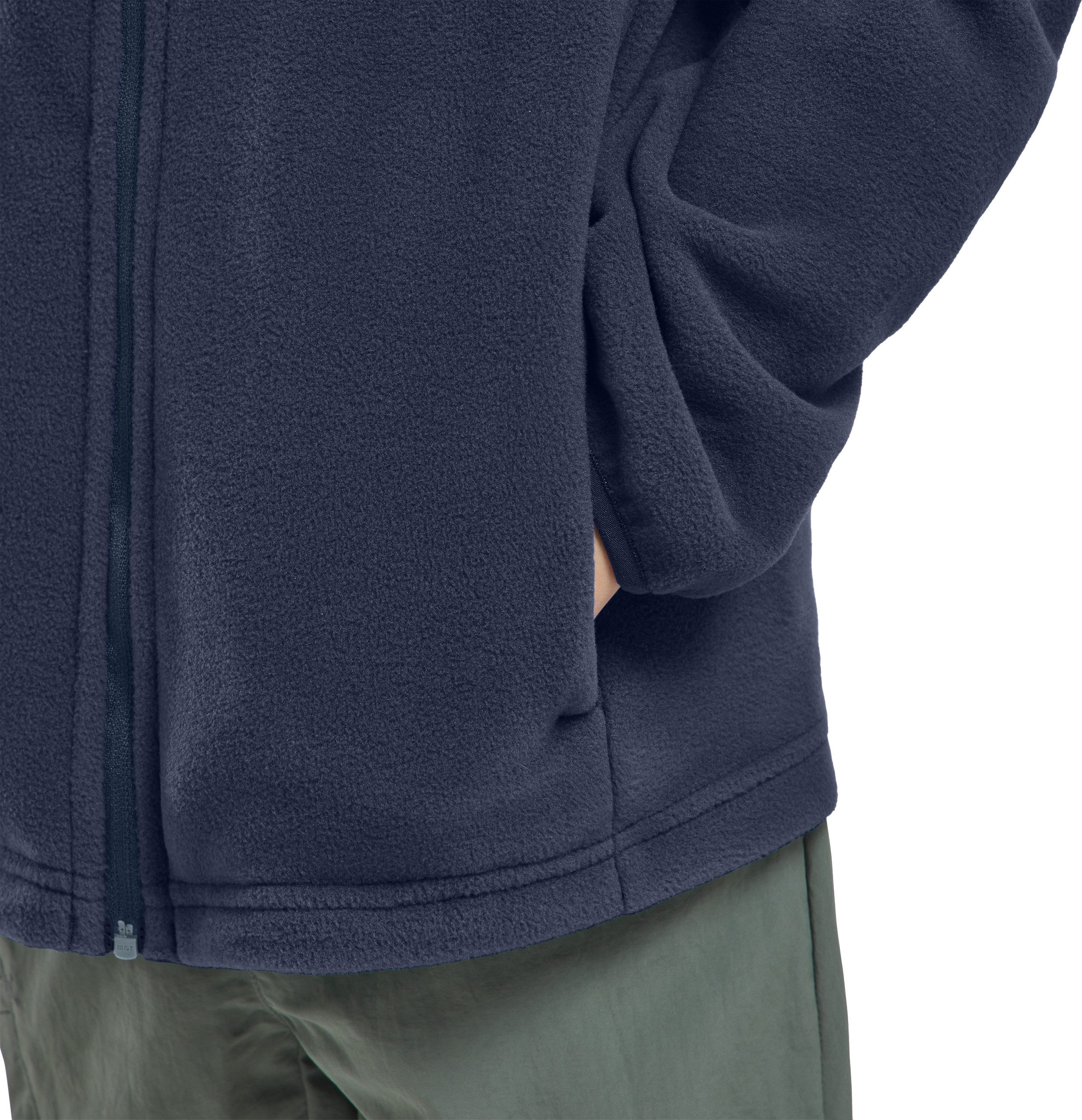 Jack Wolfskin Fleecejacke TAUNUS JACKET K hochschließender Kragen, mit Reißverschluss, atmungsaktiv, winddicht