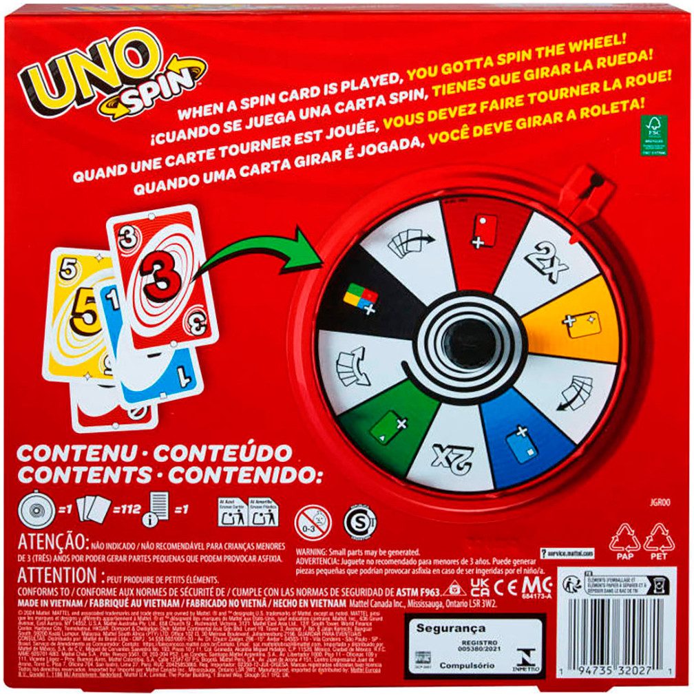 Mattel Games UNO Roll & Write – Jeu De Dés UNO – Marque Sur Ardoise Effaçable – À Partir De 8 Ans – 2 à 4 Joueurs