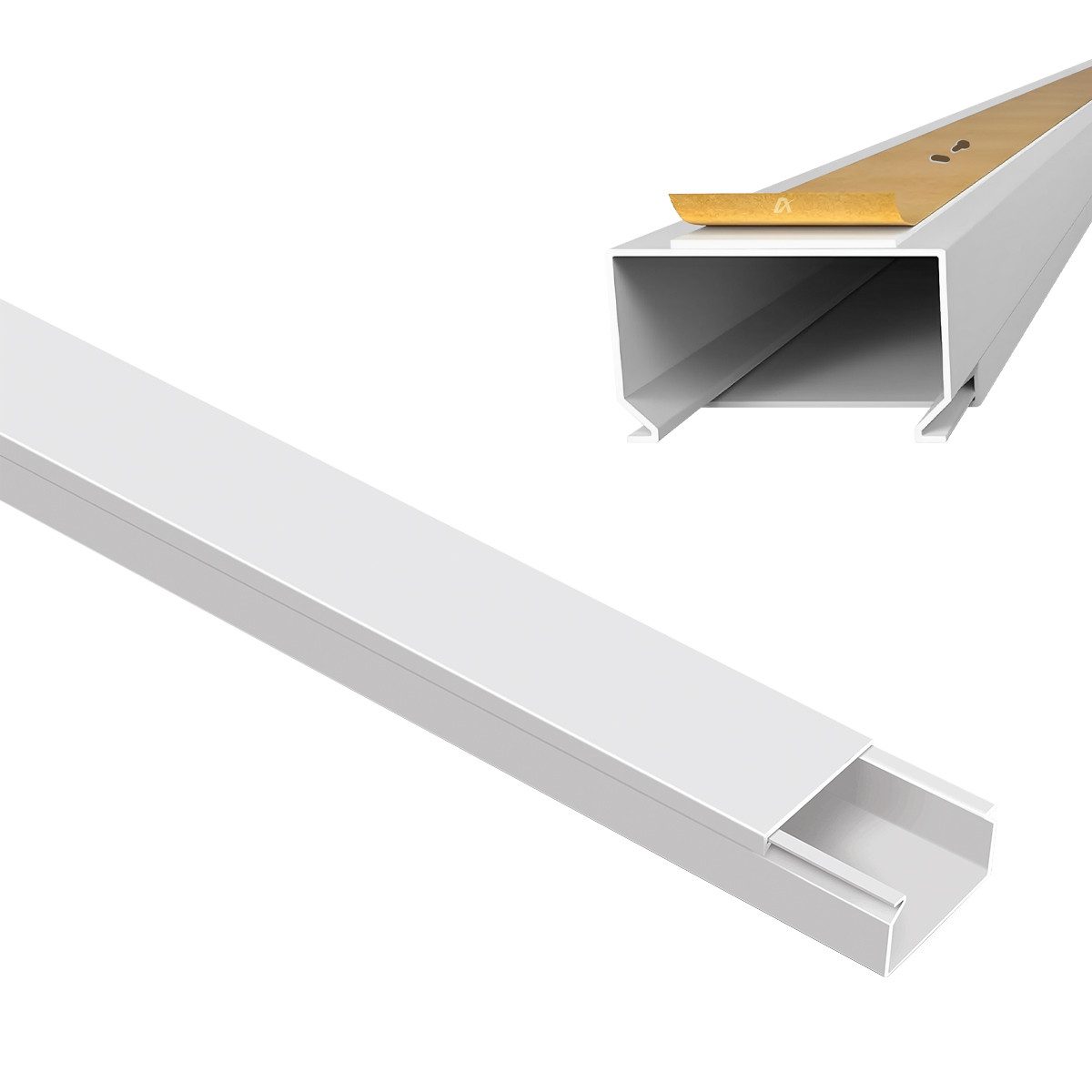 ARLI Kabelkanal Schraubbar mit Bodenlochung (2m Set, 2-St), PVC, schwer entflammbar, IP-Bewertung: IP40
