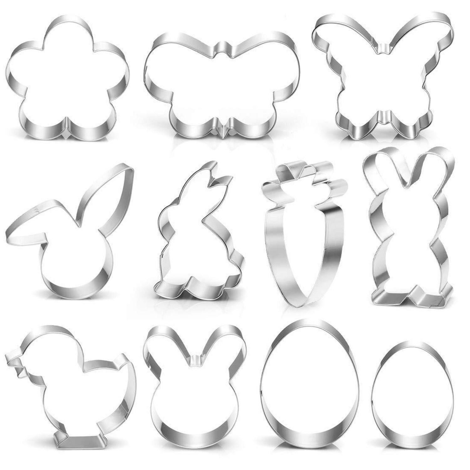 LuxusKollektion Ausstechform Osterhasen Ausstecher Set 11 Teile, Metall, (11-St)