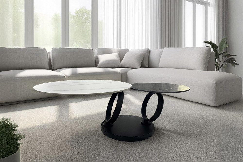 riess-ambiente Couchtisch DANCING RINGS weiß/anthrazit/schwarz · günstig online kaufen