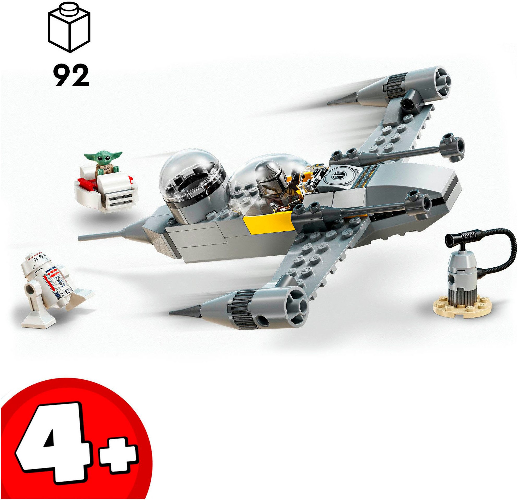 LEGO® Mandos und Grogus N-1 Starfighter™ (75410), LEGO Star Wars Konstruktionsspielsteine, (92 St), Made in Europe – Bild 3 von 5