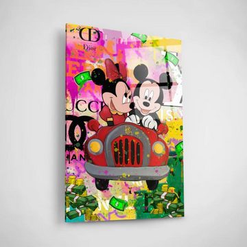 Art100 Leinwandbild Micky Minnie Car Pop Art Leinwandbild Kunst