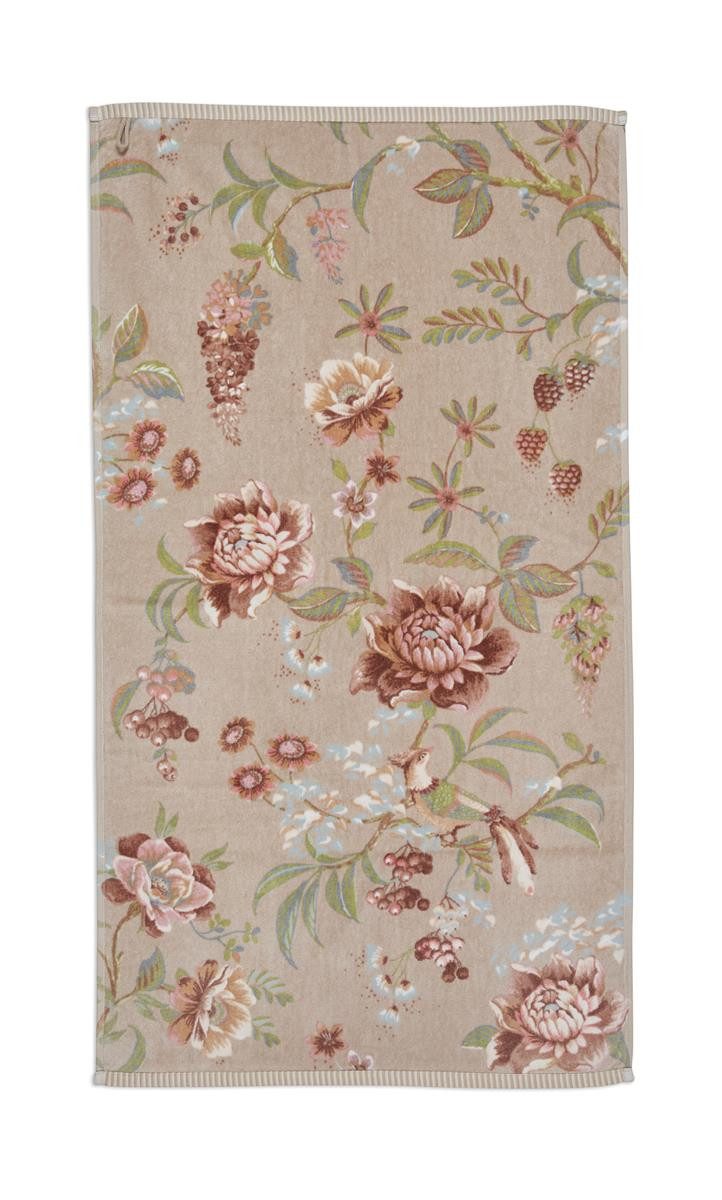 PiP Studio Handtuch Secret Garden Handtuch khaki 55x100cm (1 Stück), 100% Baumwolle (325855)