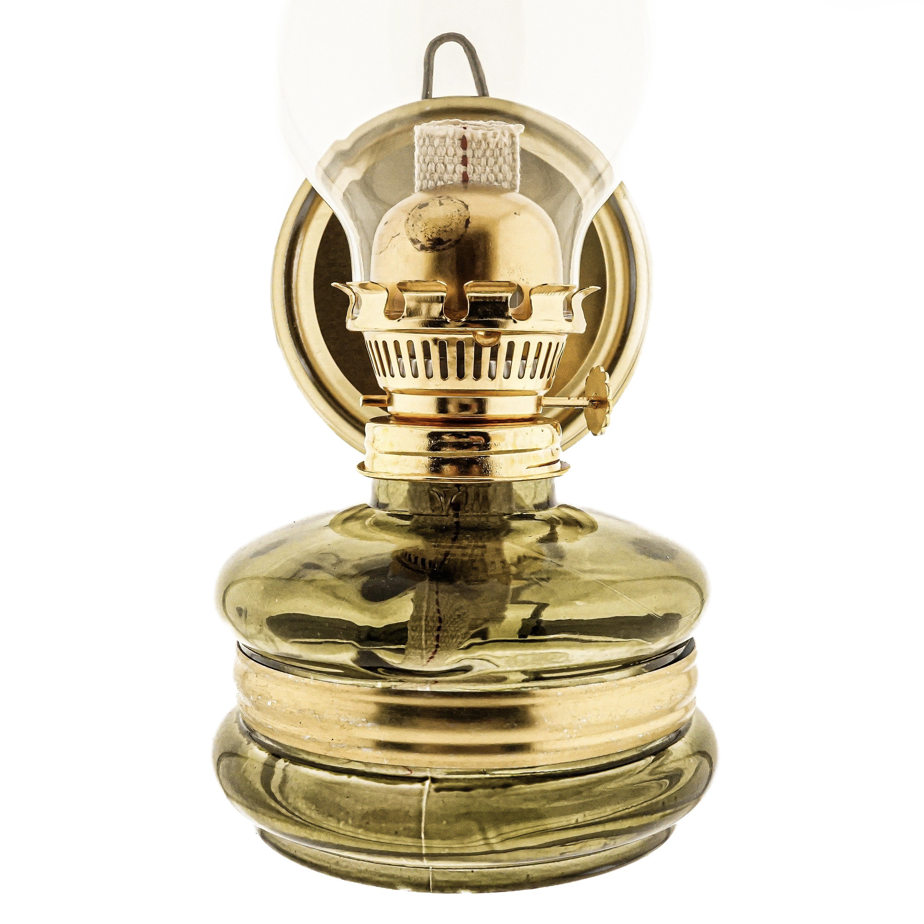 Petroleumlampe Gold Öllampe Glaszylinder Dekolampe Laterne Vintage Almina
