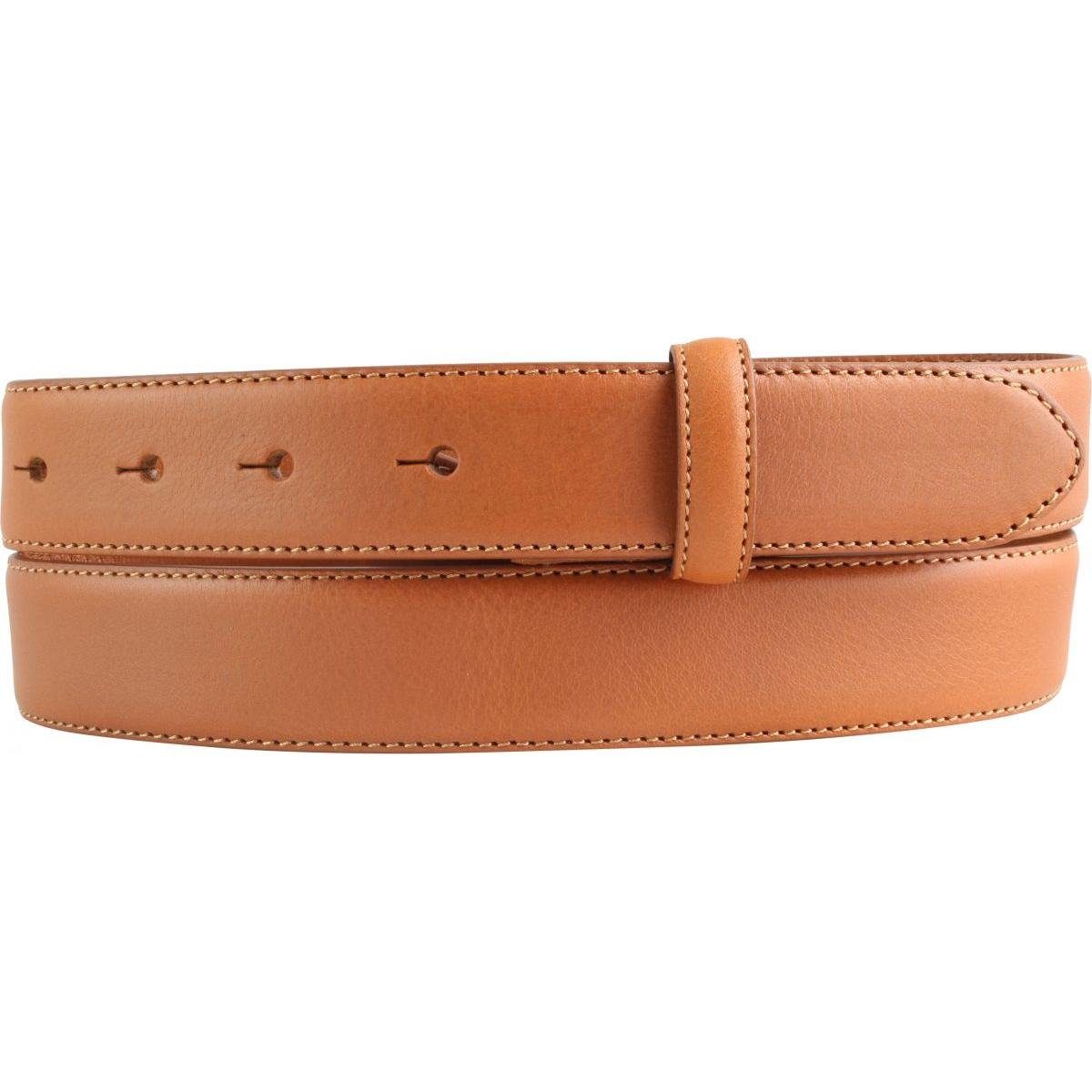 BELTINGER Ledergürtel Gürtel ohne Vollrindleder Naht Schnalle Tabac 3 cm - Weicher Ledergü aus mit