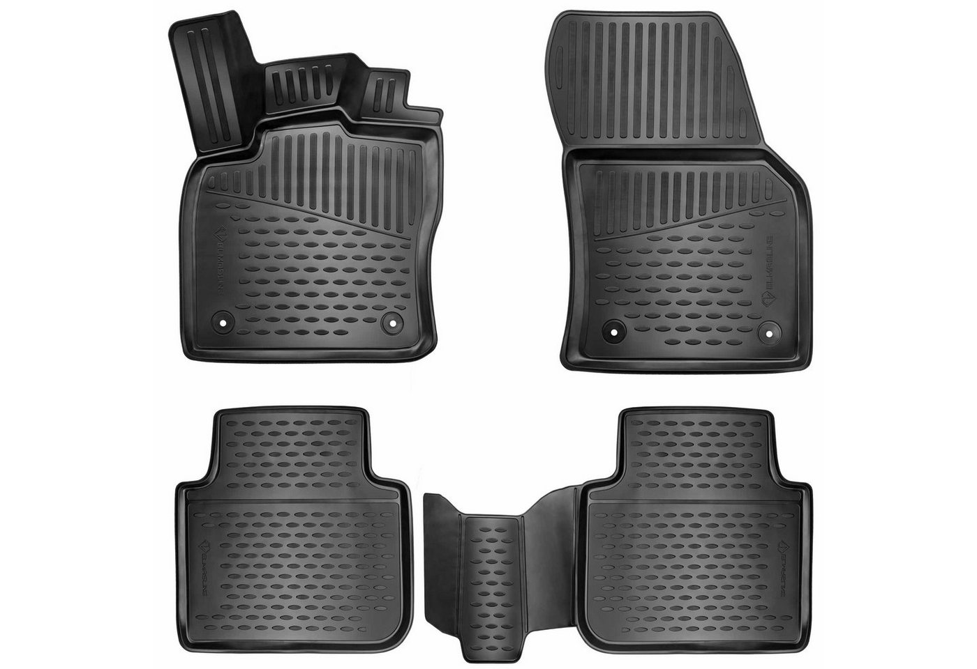 ELMASLINE Auto-Fußmatten (4 St), für VW Tiguan Allspace (2016 - 2023) 3D Gummimatten, Zubehör - Hoher Rand (2016, 2017, 2018, 2019, 2020, 2021, 2022, 2023)