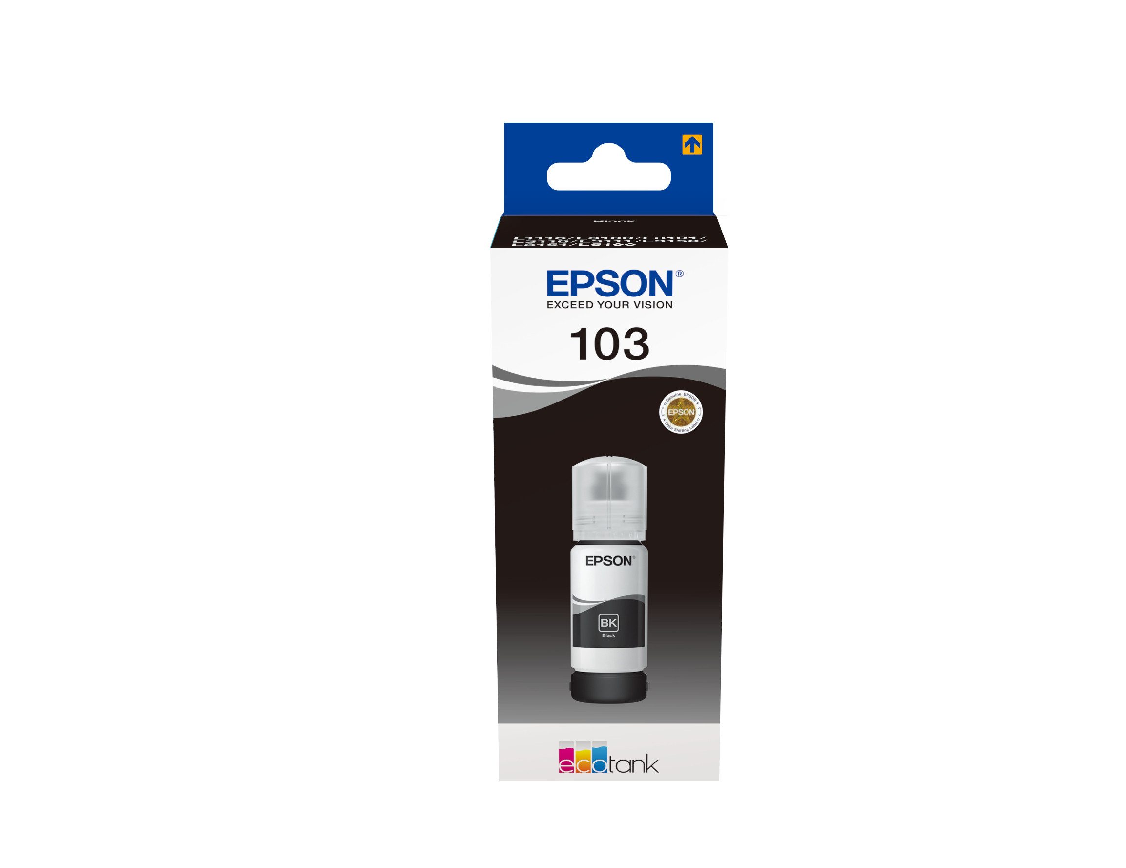 Epson ET103 EcoTank Tinte schwarz 4500Seiten 65ml Tintenpatrone