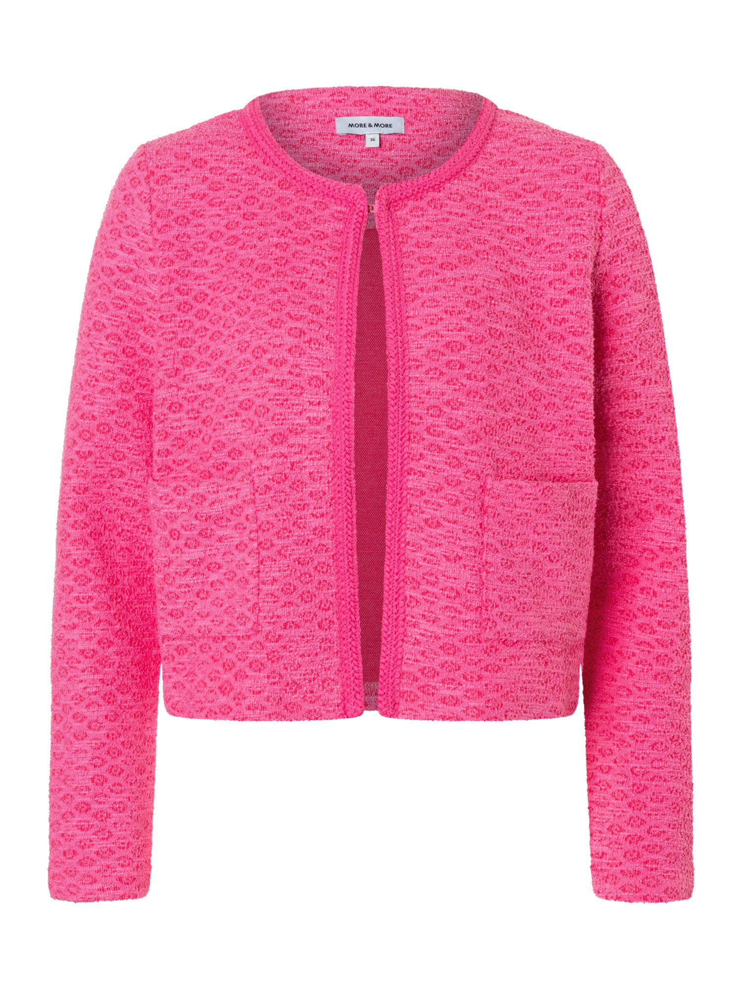 MORE&MORE Funktions-Kapuzensweatjacke kurze Jerseyjacke, 3/4 Arm