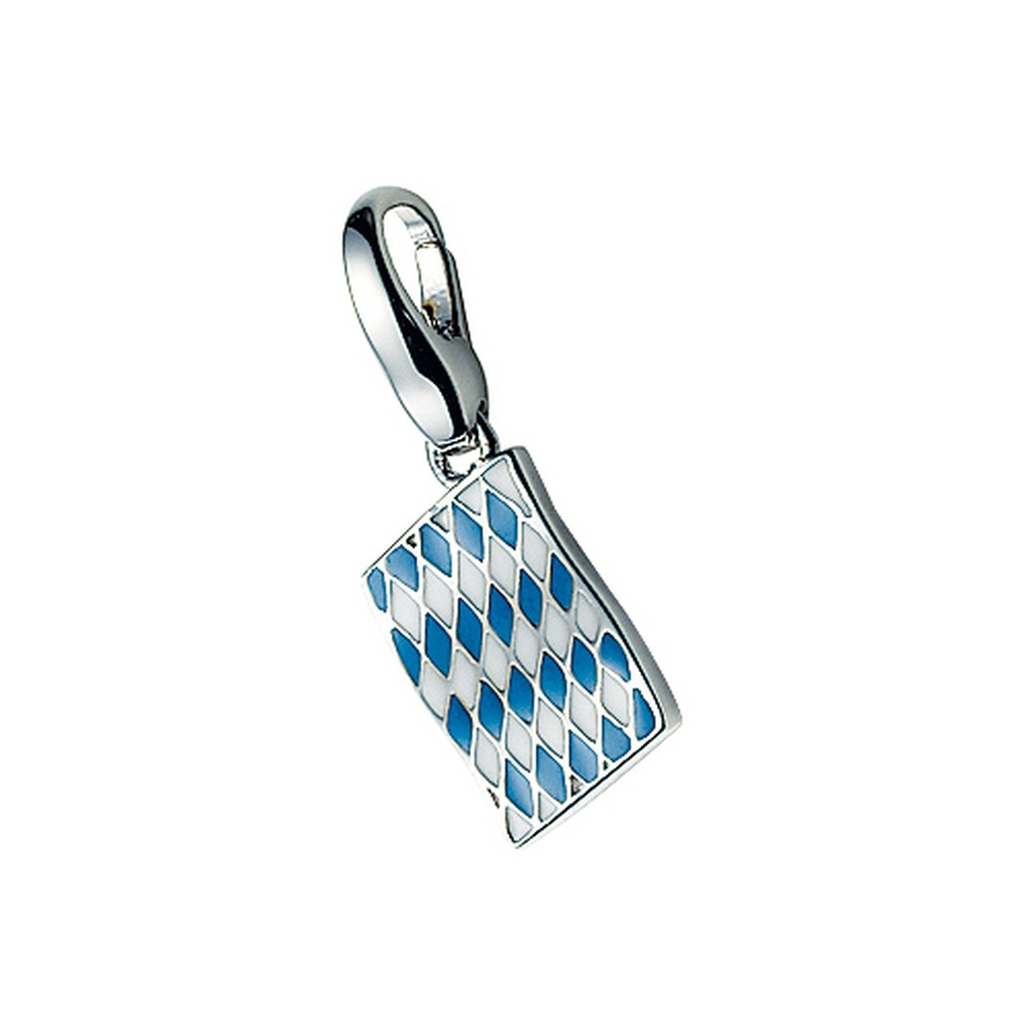Charm-Einhänger Flagge Bayern, Silber 925