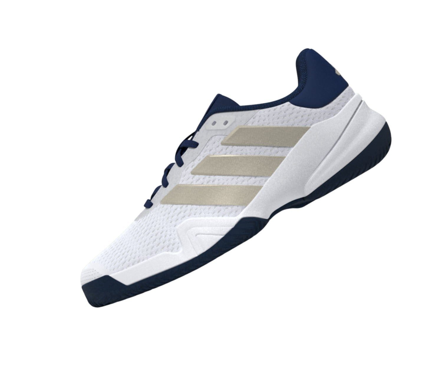 adidas Performance Barricade Allcourt 2026 weiss/navyblau Kinder Tennisschuh