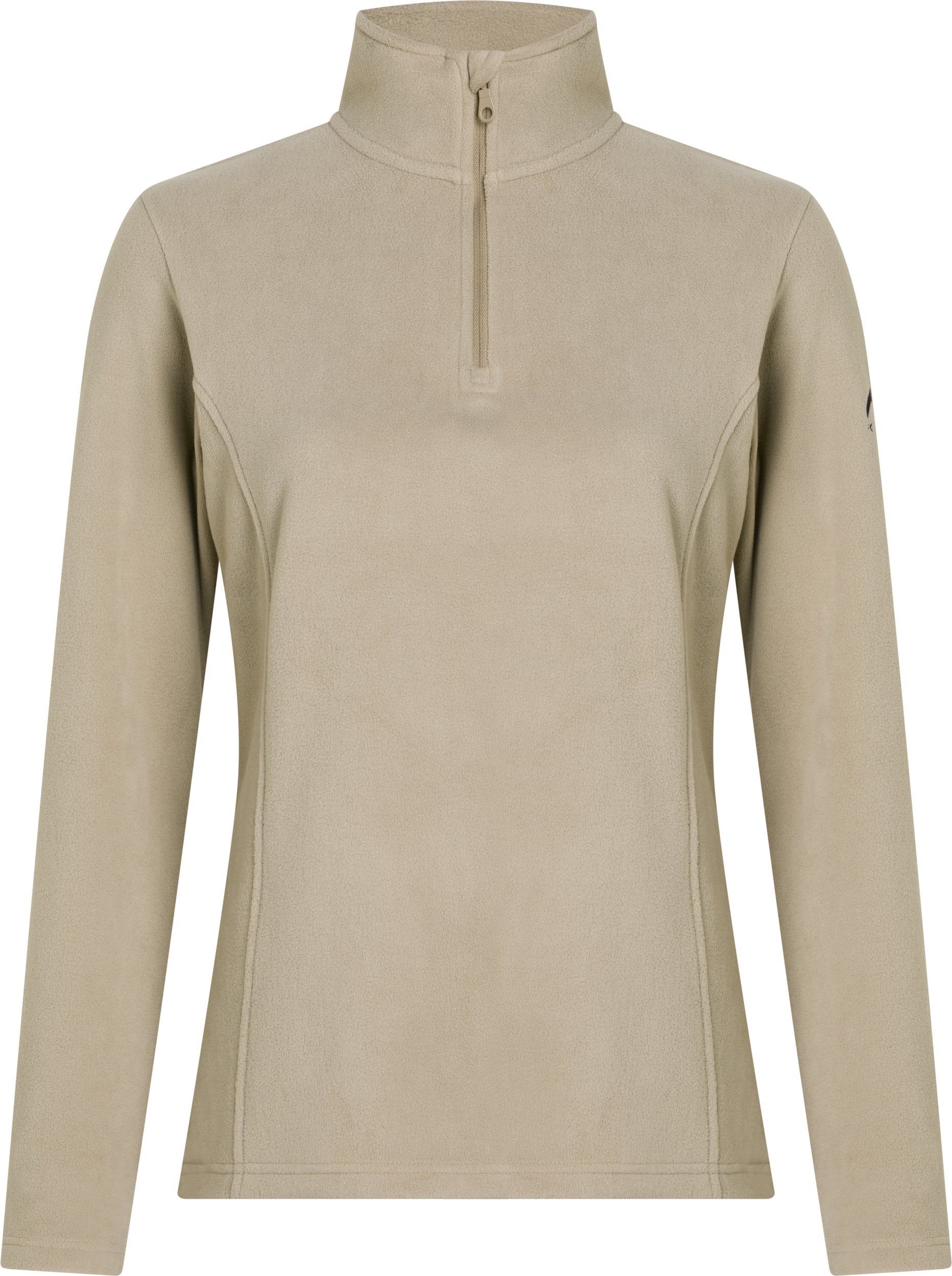 McKINLEY Fleecepullover Da.-Langarmshirt Amarillo HZ FL W BROWN SMOKE