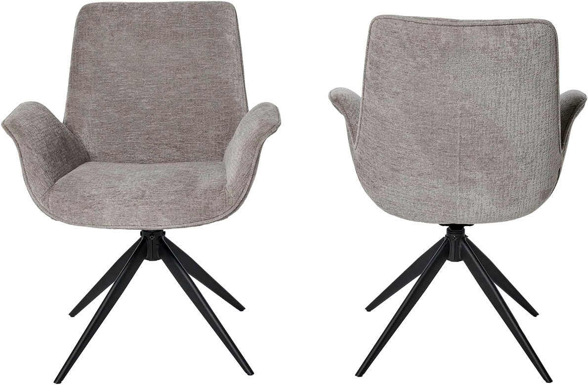 Jahnke Schalenstuhl BAT TWIST DUO, 2er Set, drehbar, gepolstert, mit Armlehnen, B:66xT:60,5xH:85 cm