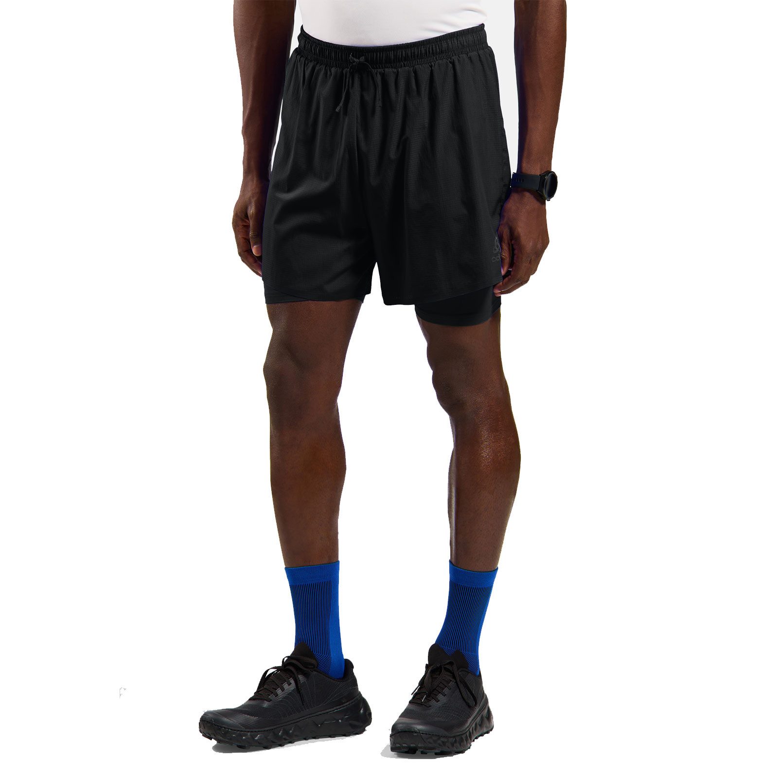 Odlo 2-in-1-Shorts Zeroweight 5 Inch 2-in-1-Laufshorts 2.1 Men 324222-15000 Leichte Runningshort mit Sprinter