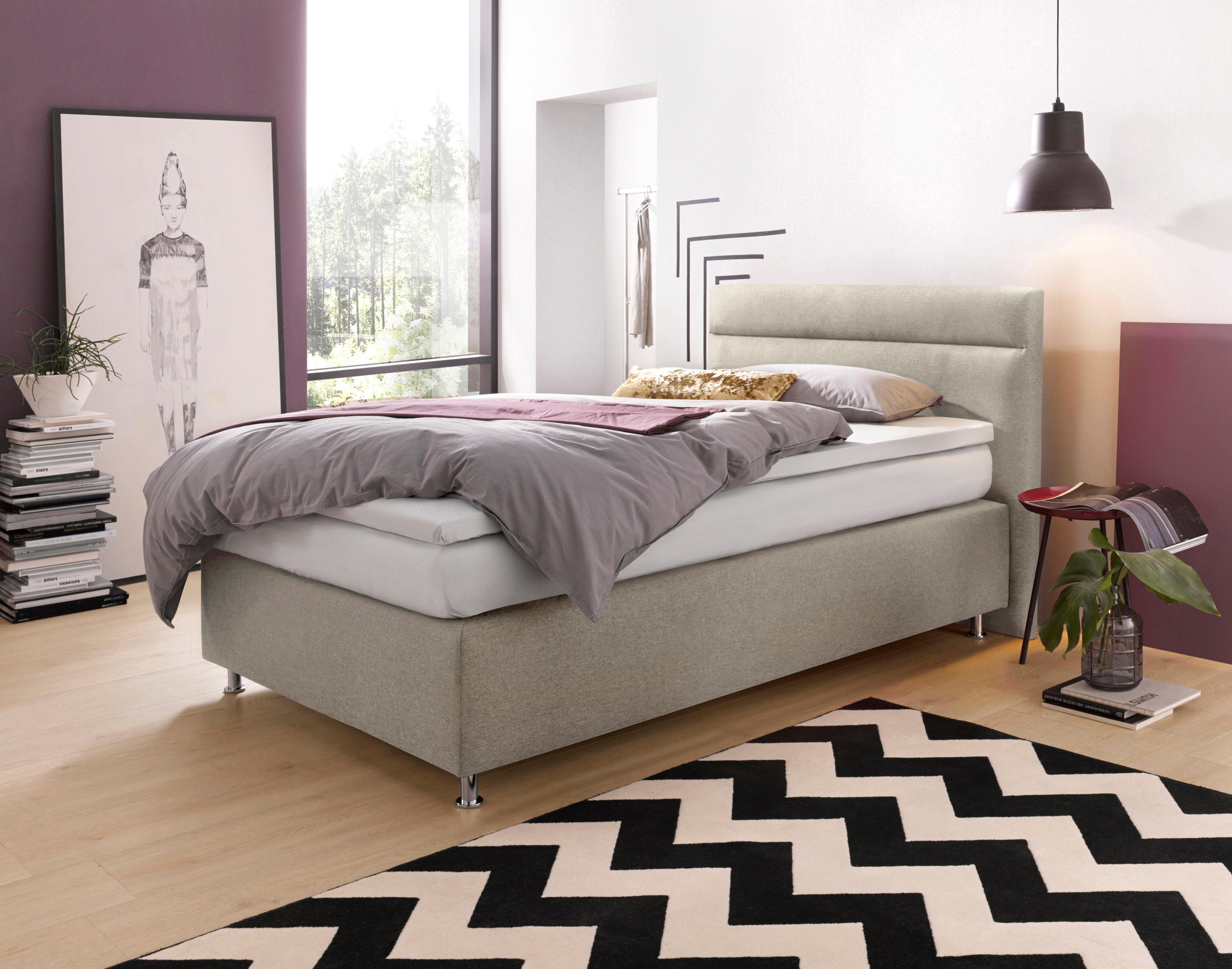 Westfalia Schlafkomfort Boxspringbett wahlweise mit LED-Beleuchtung günstig online kaufen