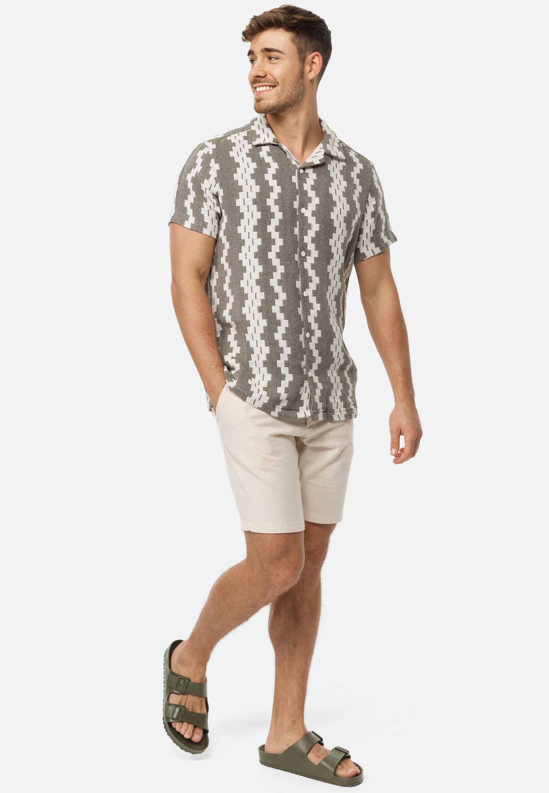 Indicode Kurzarmhemd Herren INCosby Herrenhemd Kurzarm leichtes Kurzarmhemd mit Kent-Kragen