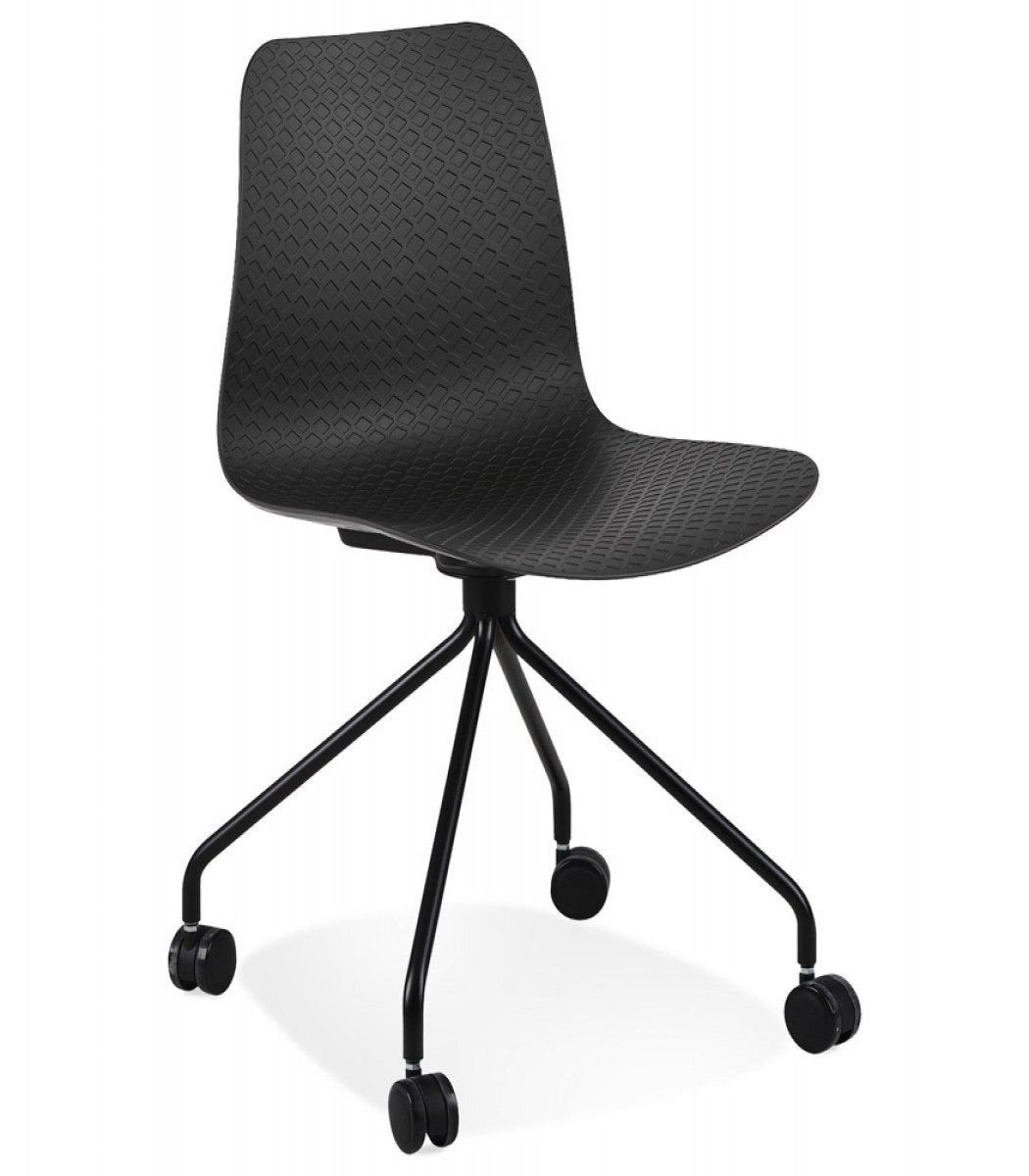 KADIMA DESIGN Bürostuhl Bürostuhl aus Metall und Kunststoff Modernes Design (Designer Rollstuhl für optimalen Komfort 49x47x80 cm), Ergonomischer Drehstuhl mit Rückenstütze EVORA Kollektion