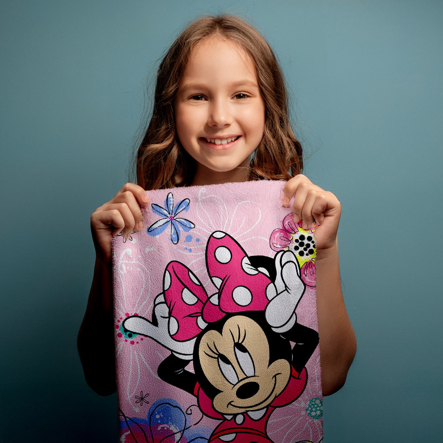 Jerry Fabrics Handtücher Disney Minnie Mouse Duschtuch Strandtuch Badetuch 70 x 140 cm, (1 Duschtuch, 1-St), Langlebig