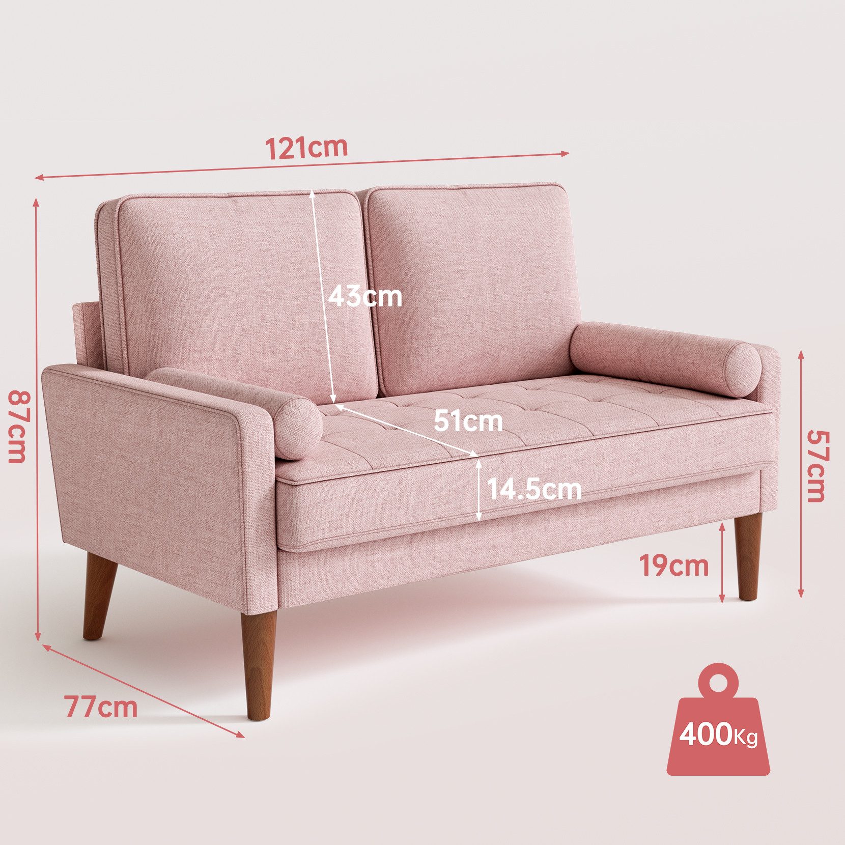 OUNUO 2-Sitzer Sofa 2 Sitzer, Modernes günstig online kaufen