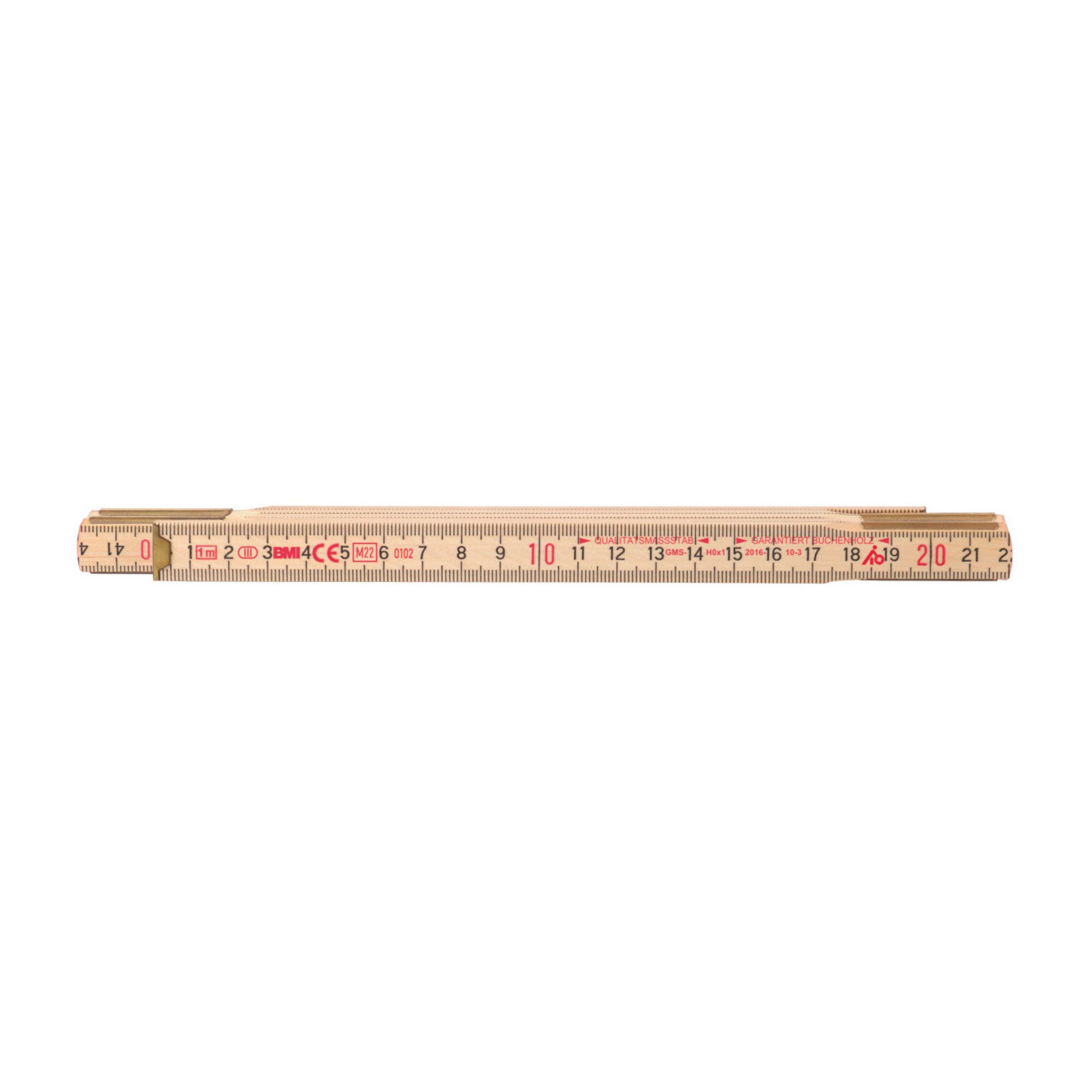 BMI Maßband BMI Holz-Gliedermaßstab natur, Länge: 1m