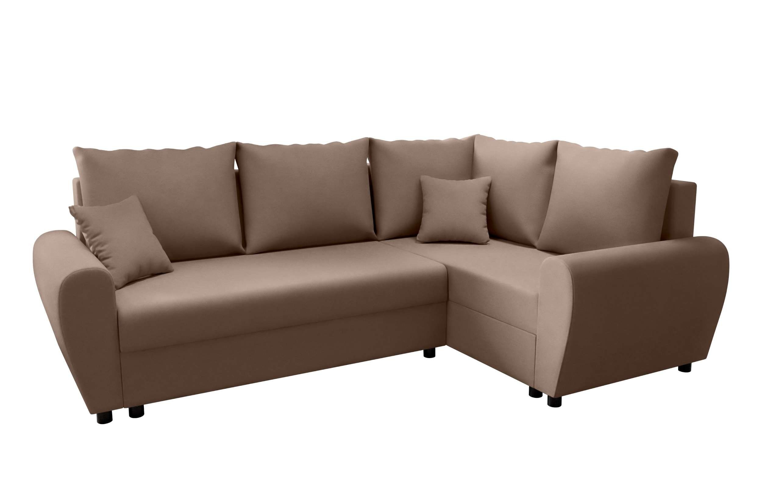 Stylefy Ecksofa Valence, L-Form, Eckcouch, Bettkasten, Sitzkomfort, Design Modern Bettfunktion, mit mit Sofa