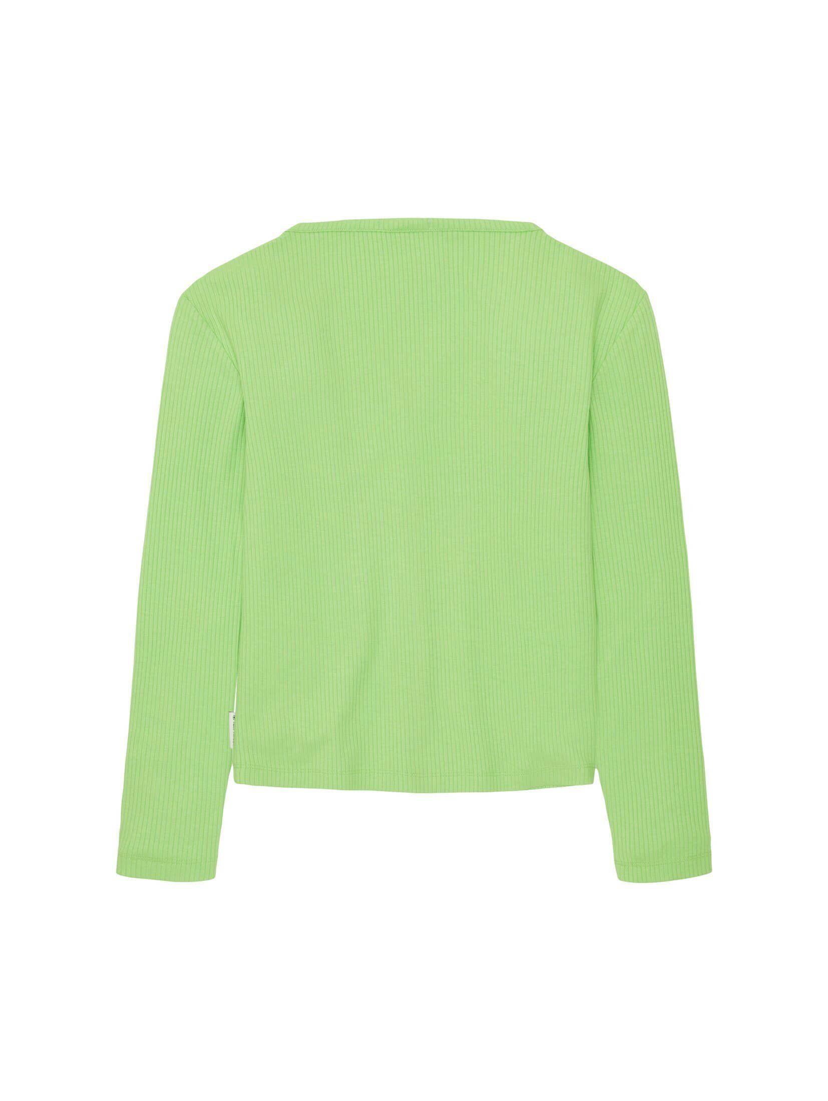 TAILOR lime Cropped Rippjacke liquid TOM T-Shirt green