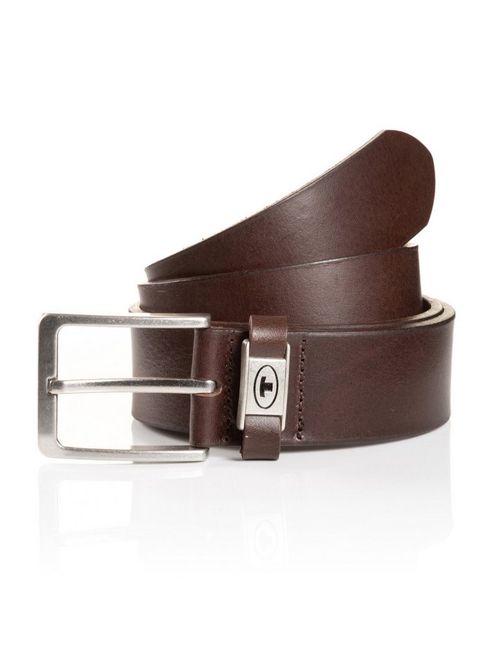 TOM TAILOR Ledergürtel TTCOREY 4 cm breiter Herrengürtel, ideal zu Jeans und Chino, bis Gr. 120