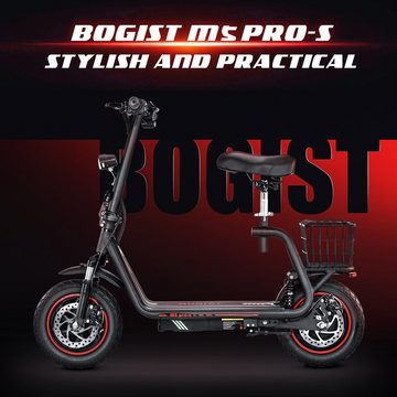 BOGIST E-Bike M5 pro-s, Heckmotor, 500 W, Höchstgeschwindigkeit 48 km/h, maximale Reichweite 35 km